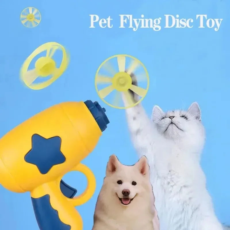 Mini Flying Disc Launcher Cat Toy – Interactive Shooting Gun for Kittens & Cats