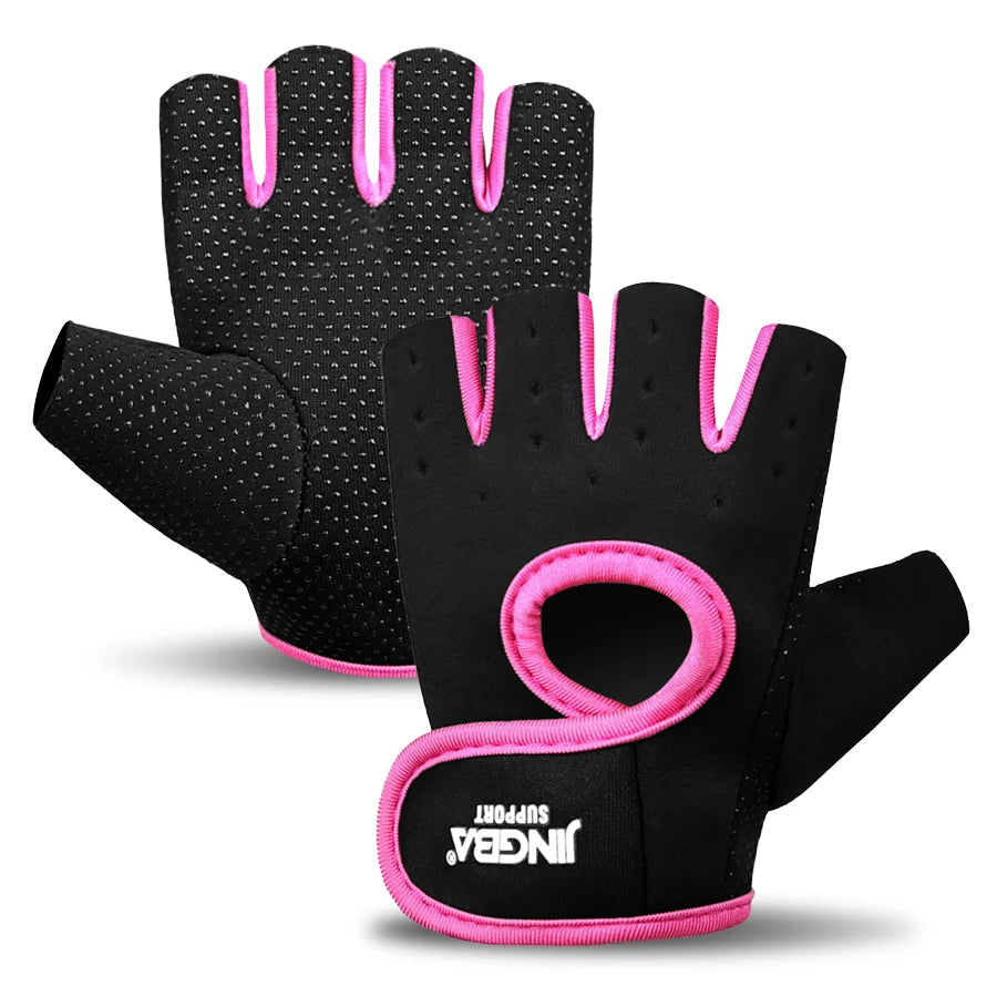 Breathable Gym Gloves – Knit Nylon, Weightlifting & Cycling, Unisex M-XL
