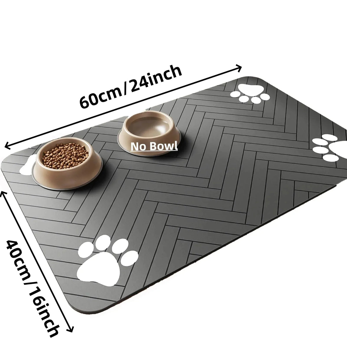 Absorbent Pet Feeding Mat – Non-Slip Rubber Backing, Waterproof, Quick-Dry Placemat for Dogs & Cats