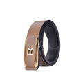Men's Automatic Buckle Belt – Toothless PU Leather, Formal & Casual Wear