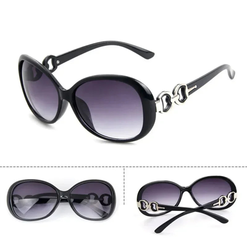 Women's Oval UV400 Sunglasses – Polarized Gradient Lenses | Red, Tea, Purple, Black