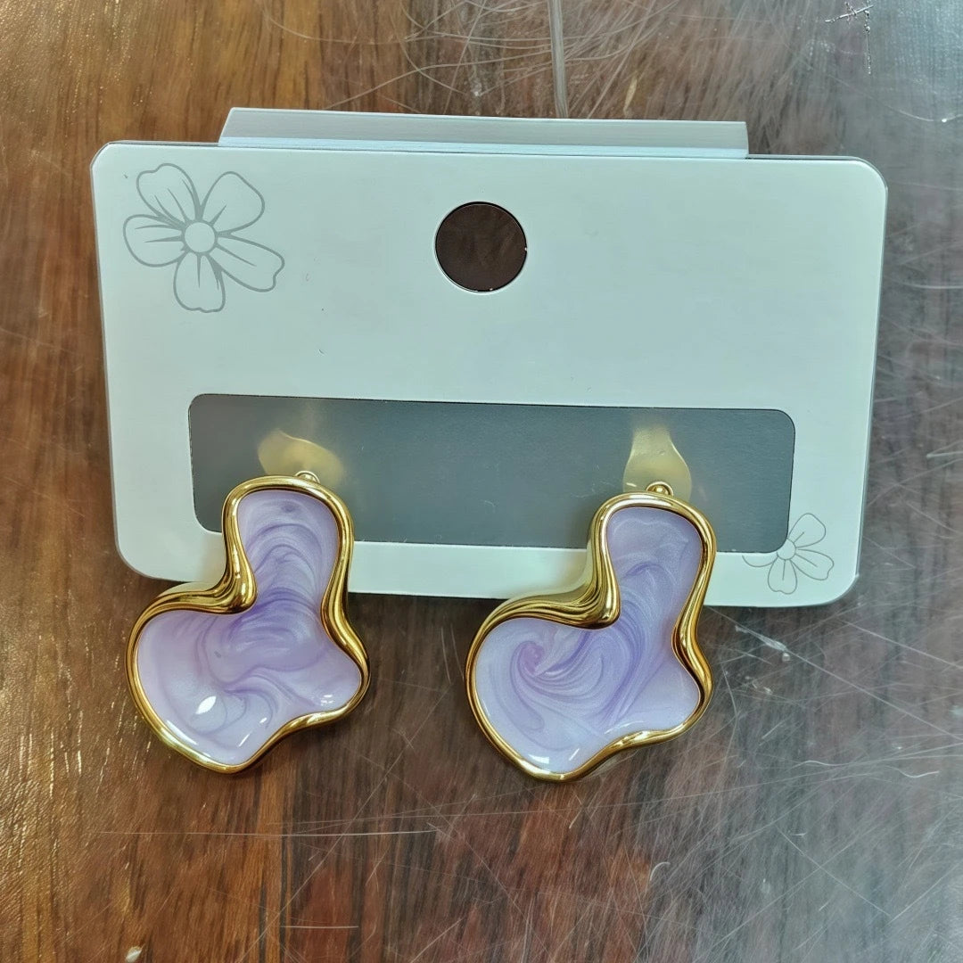 Artistic Cloud Stud Earrings