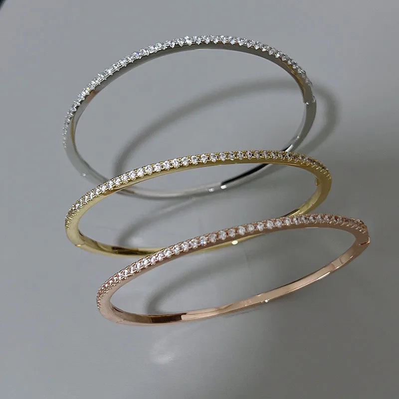 Sterling Silver Zircon Bangle