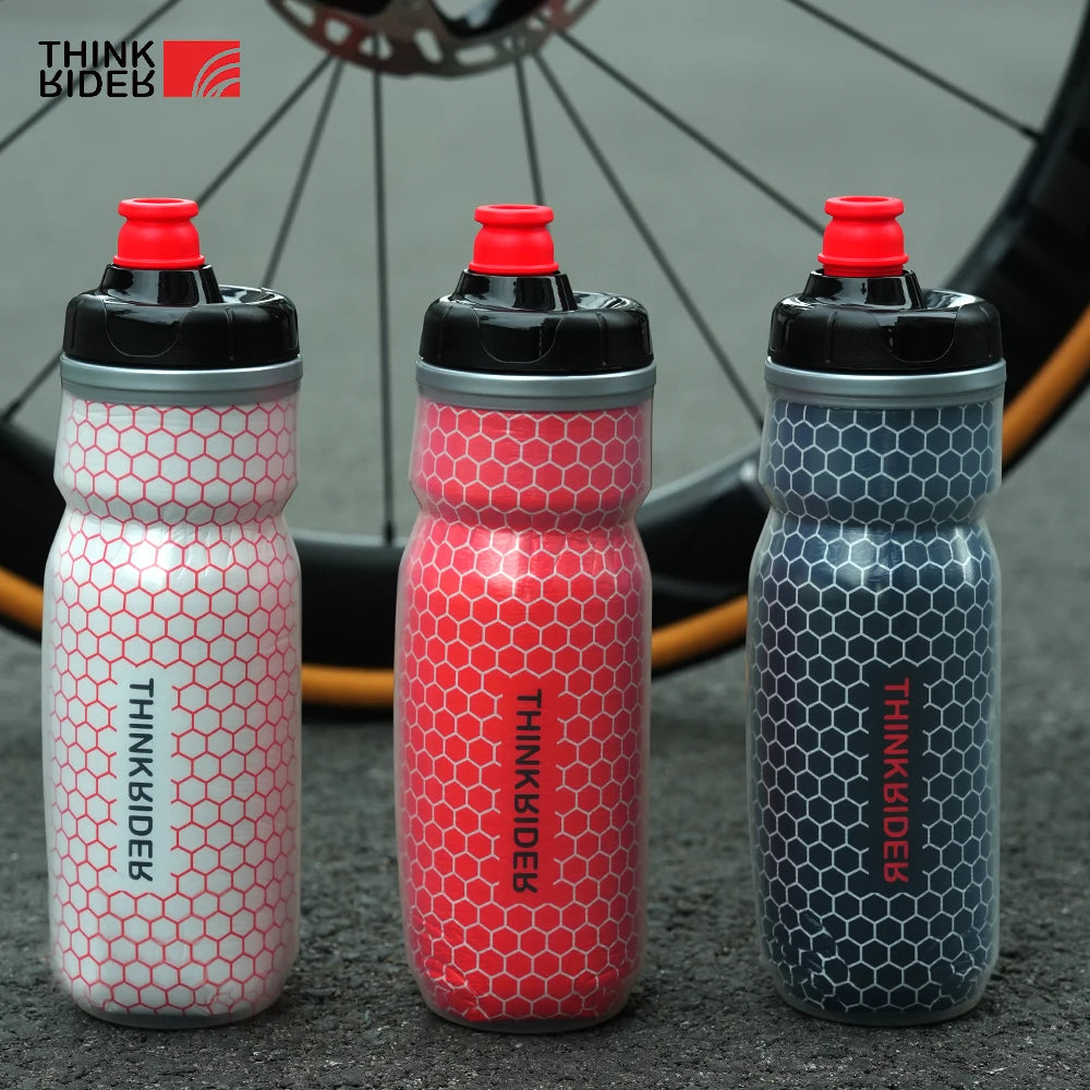 ThinkRider Bike Water Bottle 620ml (21oz) – PP5 Heat & Cold Resistant Cycling Bottle for Mountain & Road Biking