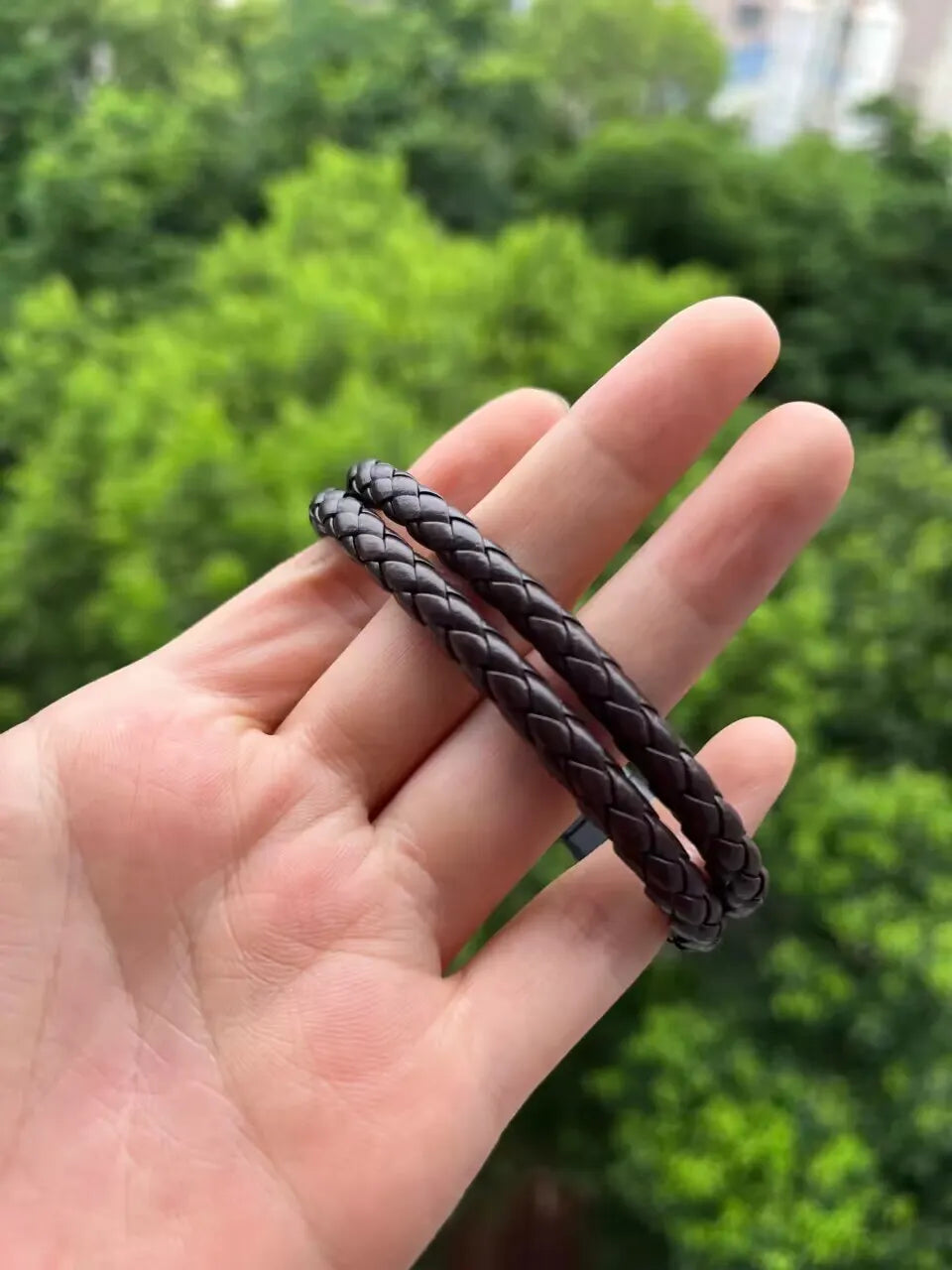 Men's Braided Leather Bracelet