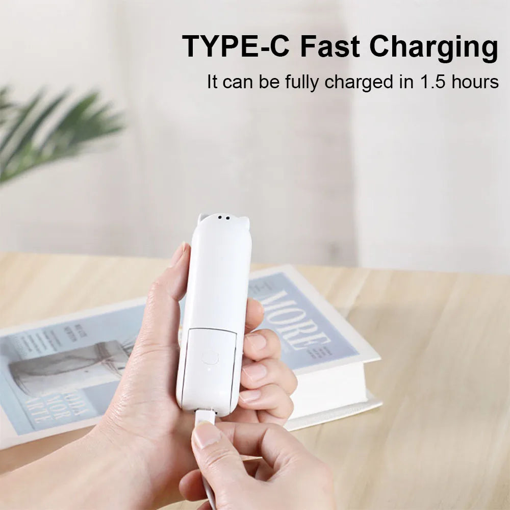 Raugee Pocket Fan with Power Bank – Foldable Mini Handheld Fan, 2000mAh, 48H Battery, Ultra-Quiet 20dB