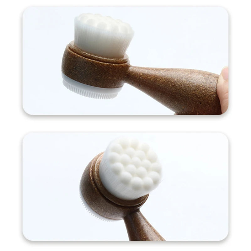 Coconut Fiber Facial Cleansing Brush – Double-Sided Exfoliator & Blackhead Remover