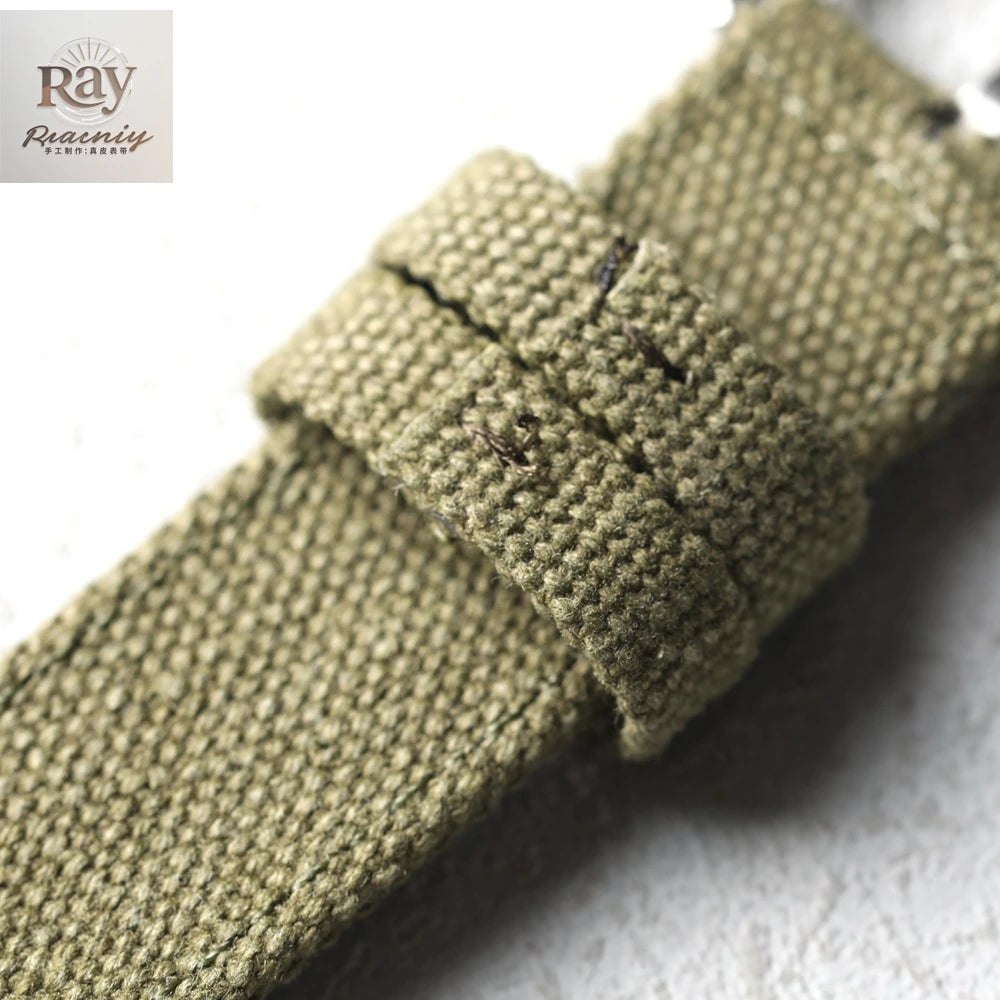 Canvas Watch Band Strap — 20/22/24mm Waterproof