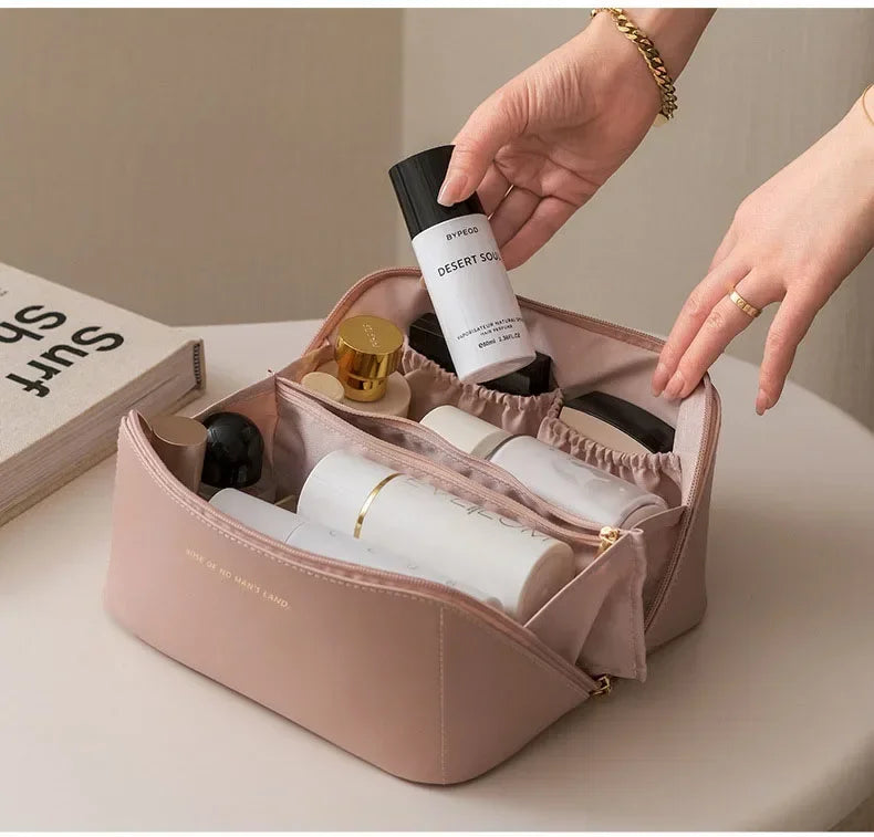 Waterproof Makeup Bag – Large Capacity Portable Beauty & Skincare Clutch
