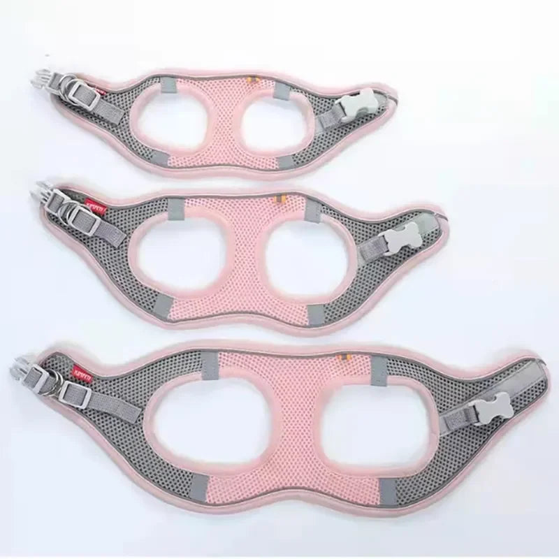 Cat & Dog Harness with Leash Set – Reflective Breathable Vest for Small Pets
