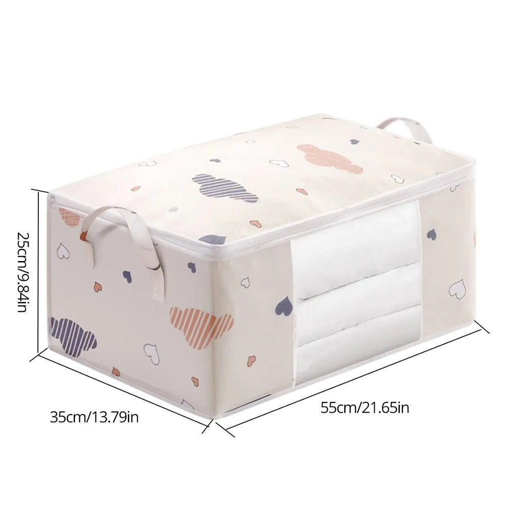 Large Capacity Storage Bag Organizer – Foldable Non-Woven Blanket & Bedding Bag