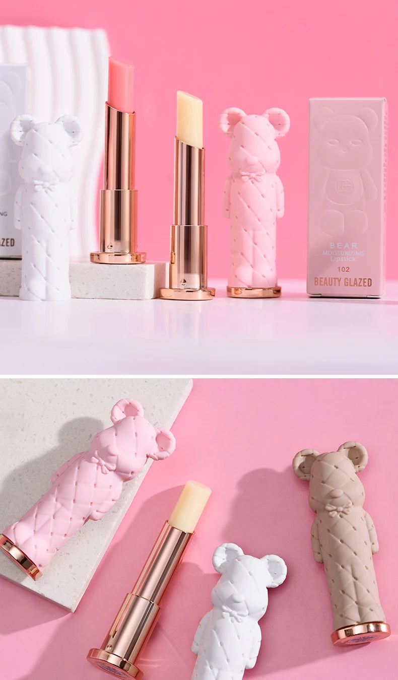 Beauty Glazed Bear Moisturizing Lipstick – Nourishing Colored Lip Balm