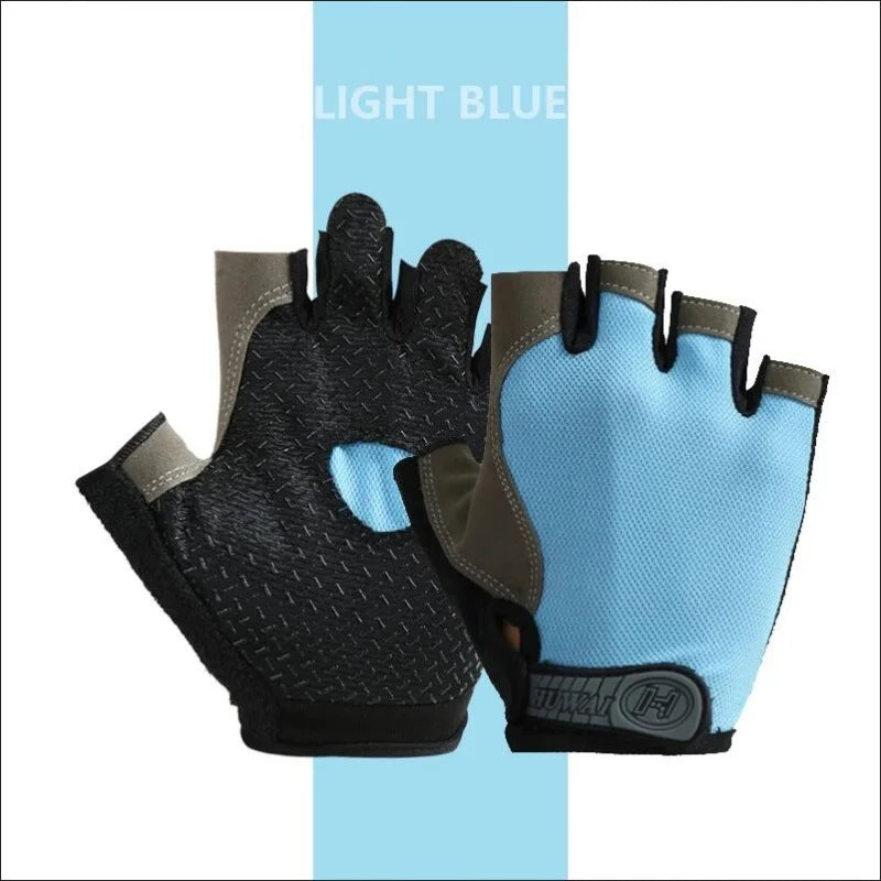 Fingerless Anti-Slip Sports Gloves – Breathable, Shockproof, 8 Colors S-XL