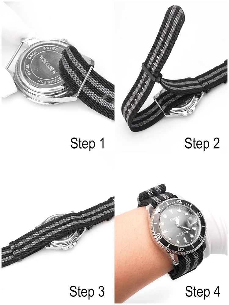 NATO Nylon Watch Band Strap – Elastic