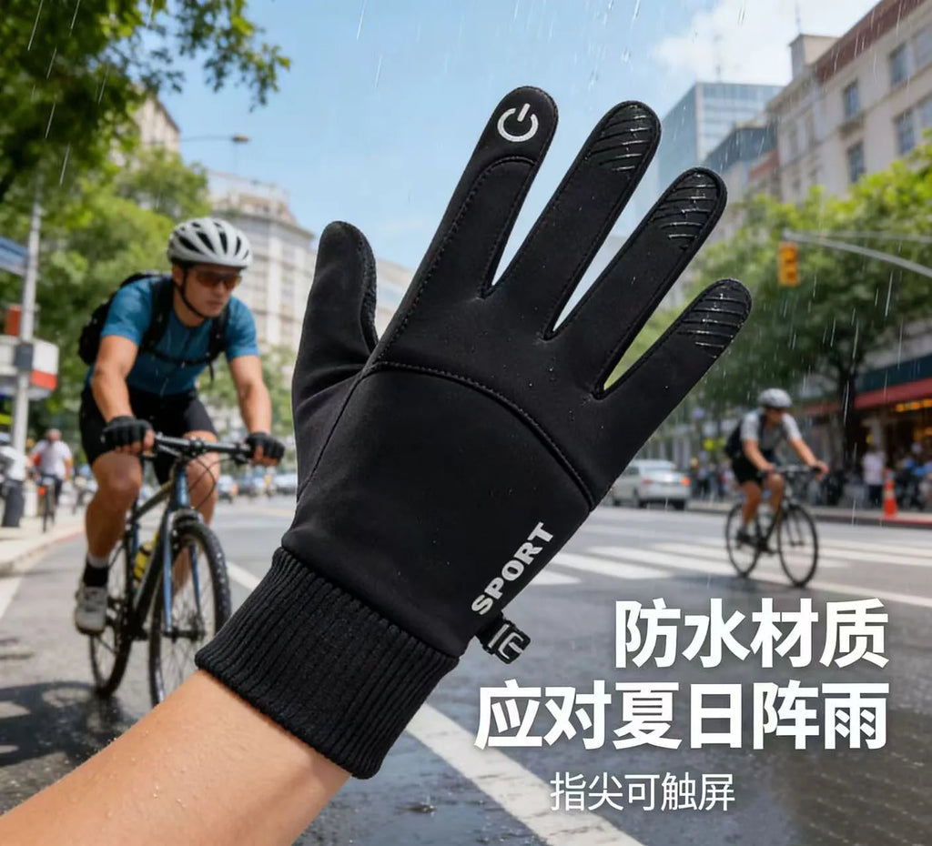 Winter Touchscreen Cycling Gloves – Waterproof, Fleece-Lined, Full Finger S/M-L/XL