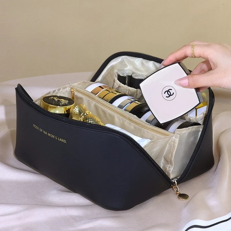 Waterproof Makeup Bag – Large Capacity Portable Beauty & Skincare Clutch