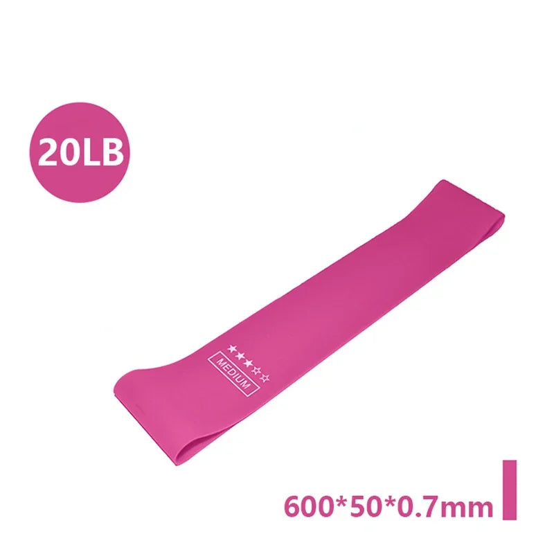Resistance Loop Bands – Silicone Exercise Bands for Yoga, Pilates, Gym & Crossfit (5 Resistance Levels)