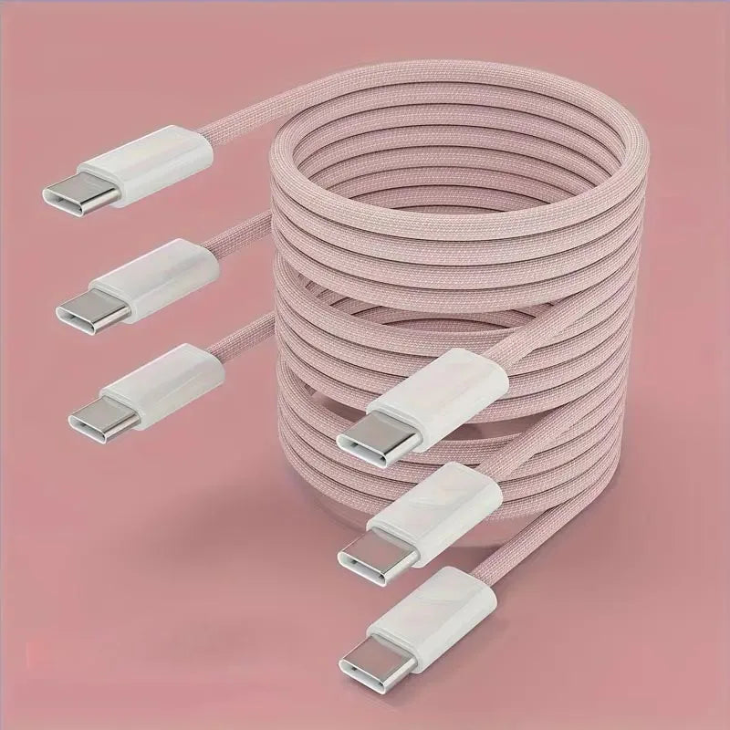 60W Braided USB-C to USB-C Fast Charging Cable – 1m / 2m / 3m – For Phone, Tablet & Laptop