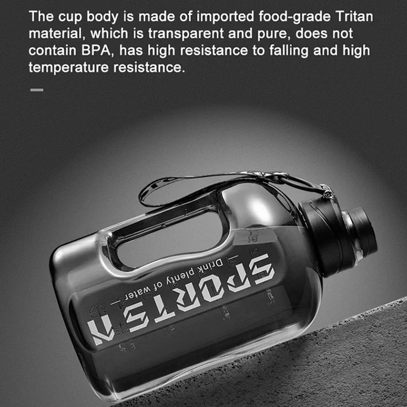 Large Capacity Sports Water Bottle – BPA-Free Tritan, 1.7L / 2.7L, for Gym, Cycling & Camping