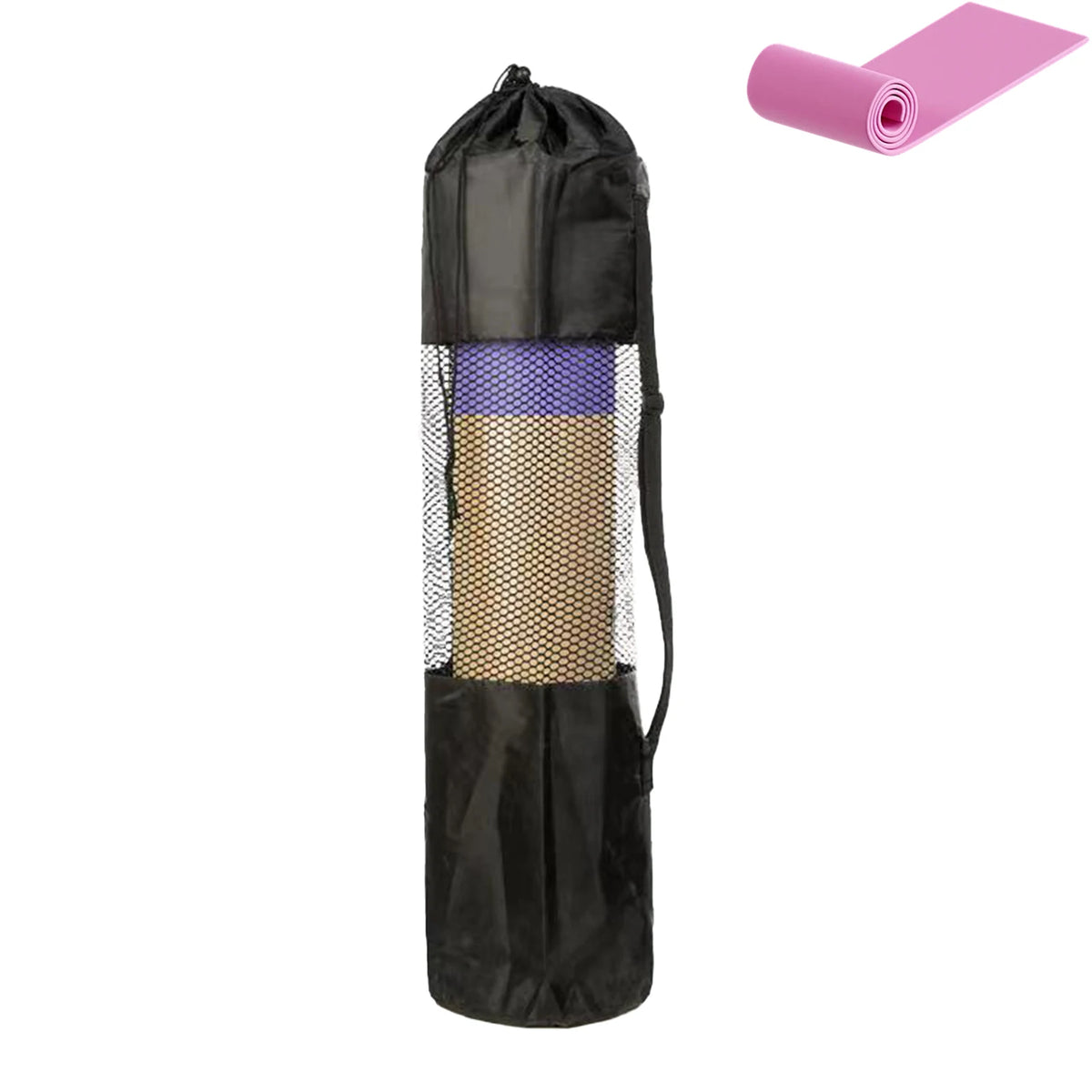 Yoga Mat Bag with Mesh Window – Oxford Cloth, Waterproof, Adjustable Shoulder Strap for Gym, Beach & Travel