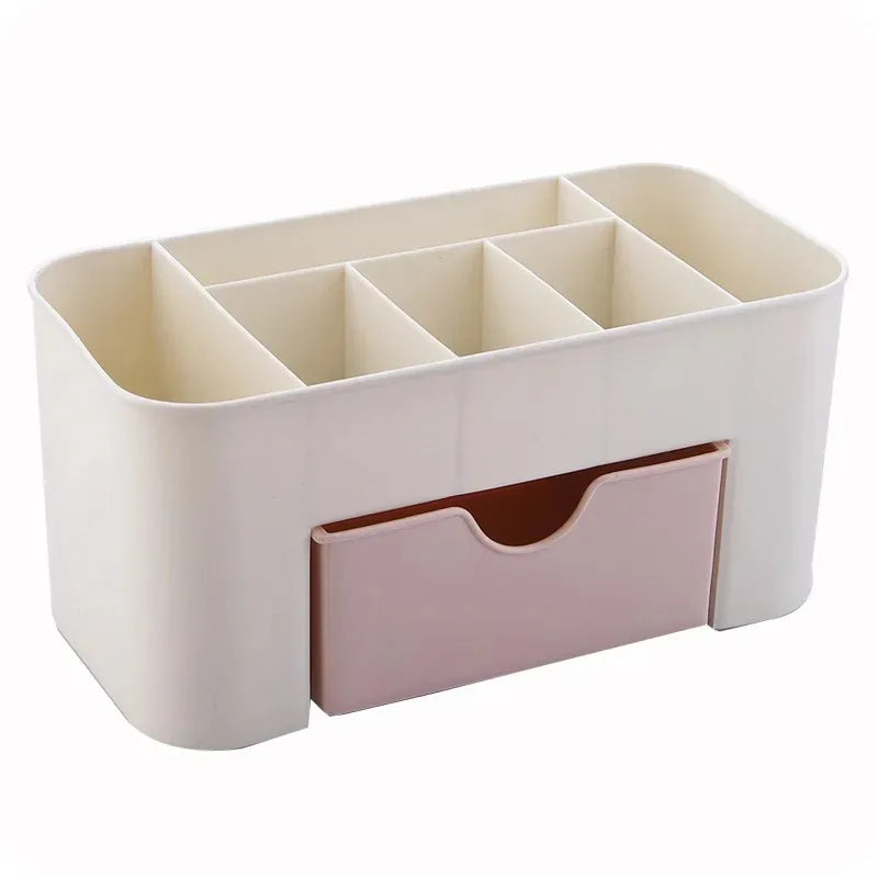 Nail Art Organizer Box – Plastic Storage Case for Cotton Pads, Swabs & Gel Polish Tools