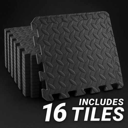 16-Piece EVA Foam Interlocking Gym Mat – Non-Slip, Waterproof Floor Tiles