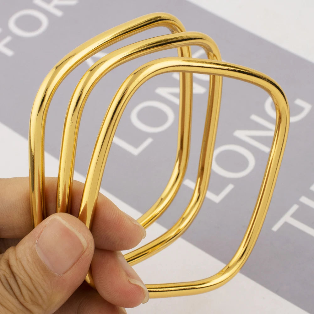 Gold Plated Steel Bangle Bracelet