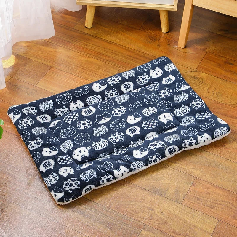 Thick Flannel Cat Sleeping Mat — Soft Winter Cushion