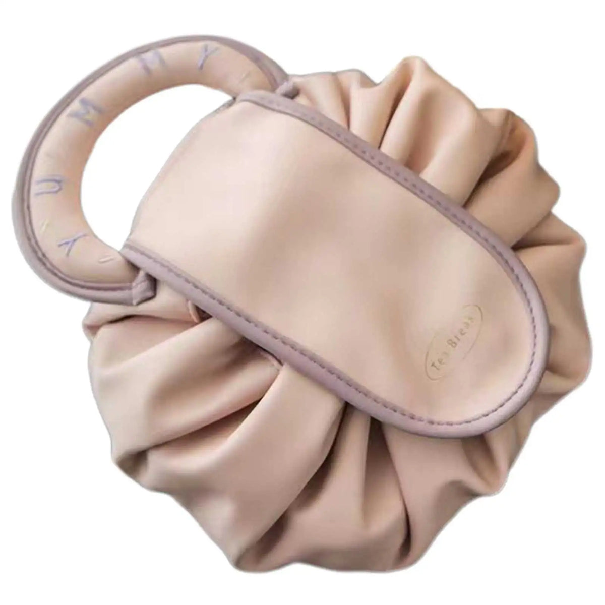 Drawstring Makeup Bag – Large Capacity PU Barrel Cosmetic & Travel Toiletry Pouch