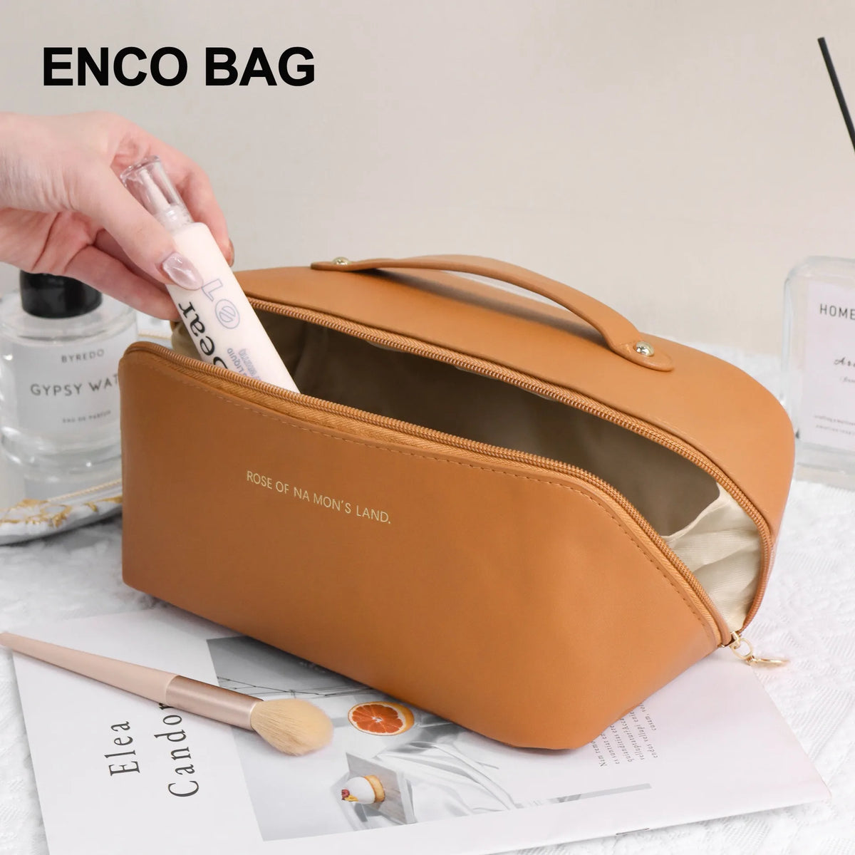 Waterproof Makeup Bag – Large Capacity Portable Beauty & Skincare Clutch