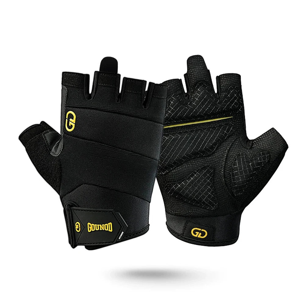 Full Palm Protection Workout Gloves – Fingerless, Anti-Slip, Unisex S-XL