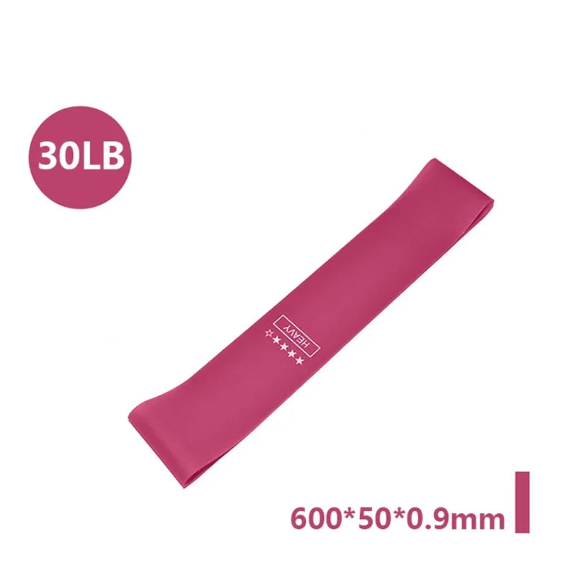 Resistance Loop Bands – Silicone Exercise Bands for Yoga, Pilates, Gym & Crossfit (5 Resistance Levels)