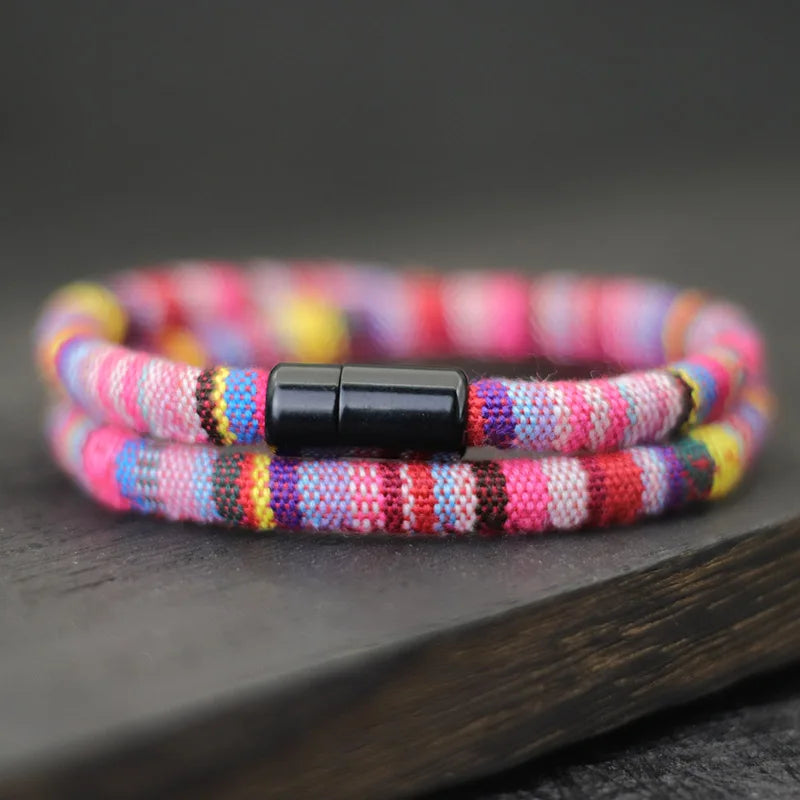 Men's Bohemia Rope Bracelet — Magnetic Survival