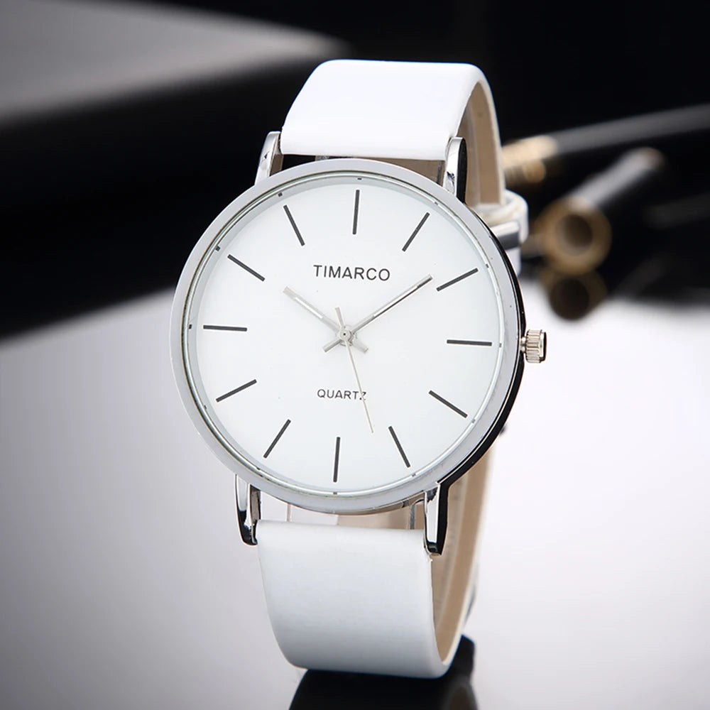 Women's Minimalist Quartz Watch – Stainless Steel Band, Numberless Dial | 7 Colors