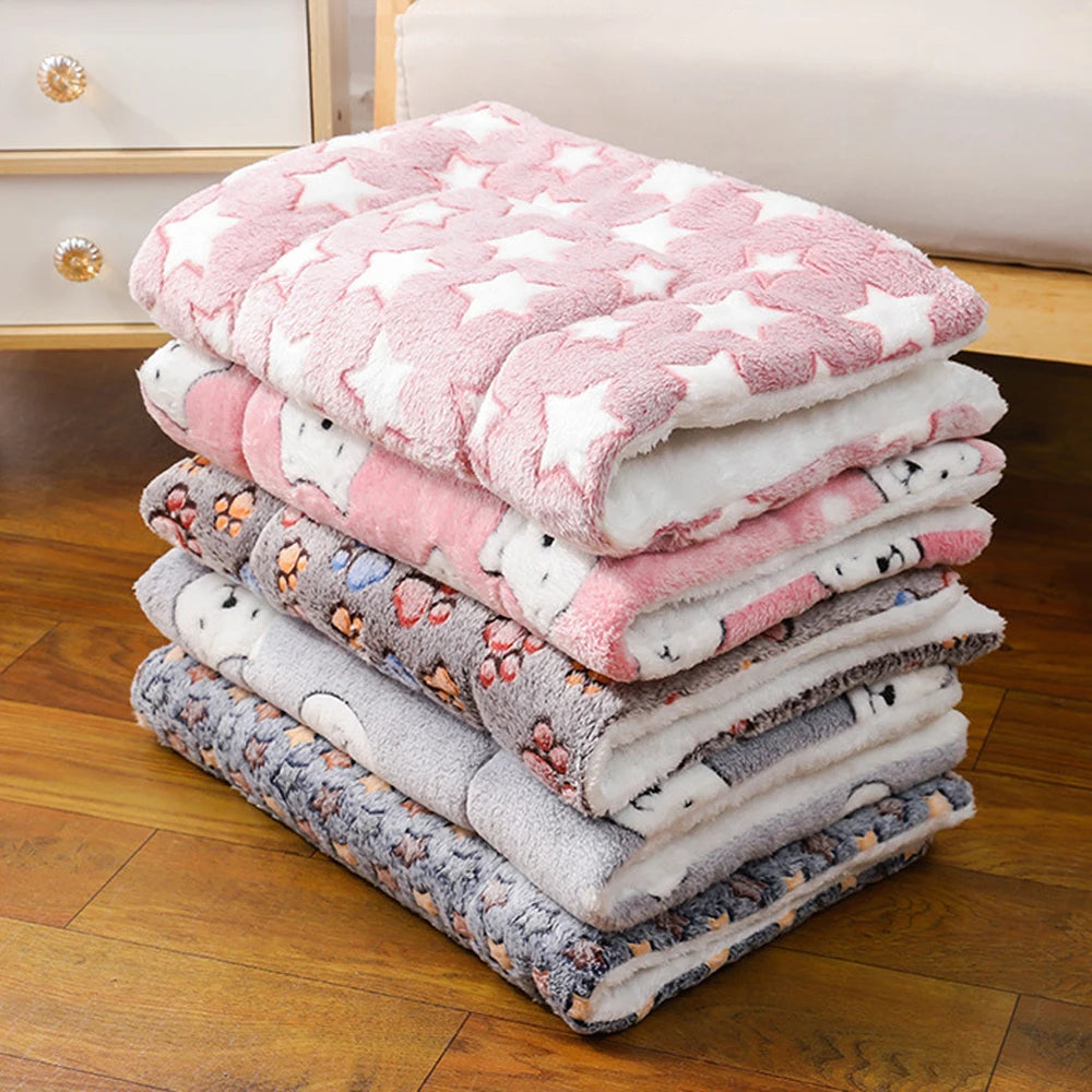 Thick Flannel Cat Sleeping Mat — Soft Winter Cushion