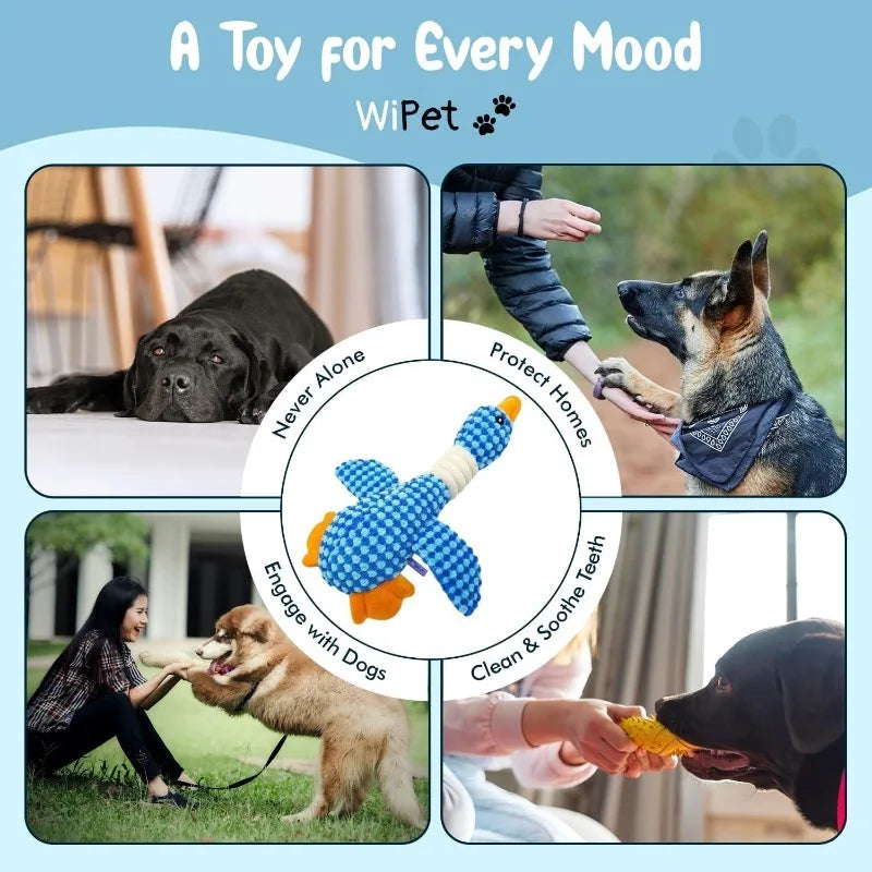 Goose Plush Squeaky Dog Toy – Interactive Chew & Fetch Toy for Cats & Dogs