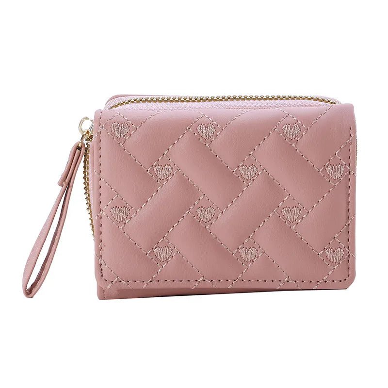 Women's Mini Zip Wallet – 8 Card Slots, Coin Purse & Photo Slot | 8 Colors