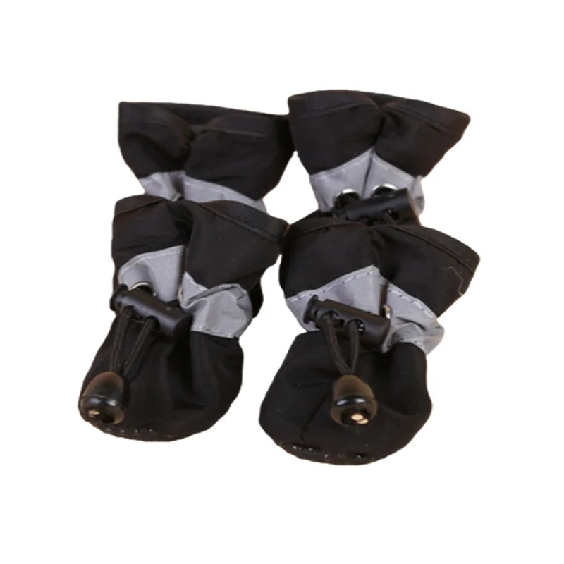 Waterproof Dog Boots – Anti-Slip Rain Shoes for Dogs & Cats, Set of 4 (PU + Rubber Sole)