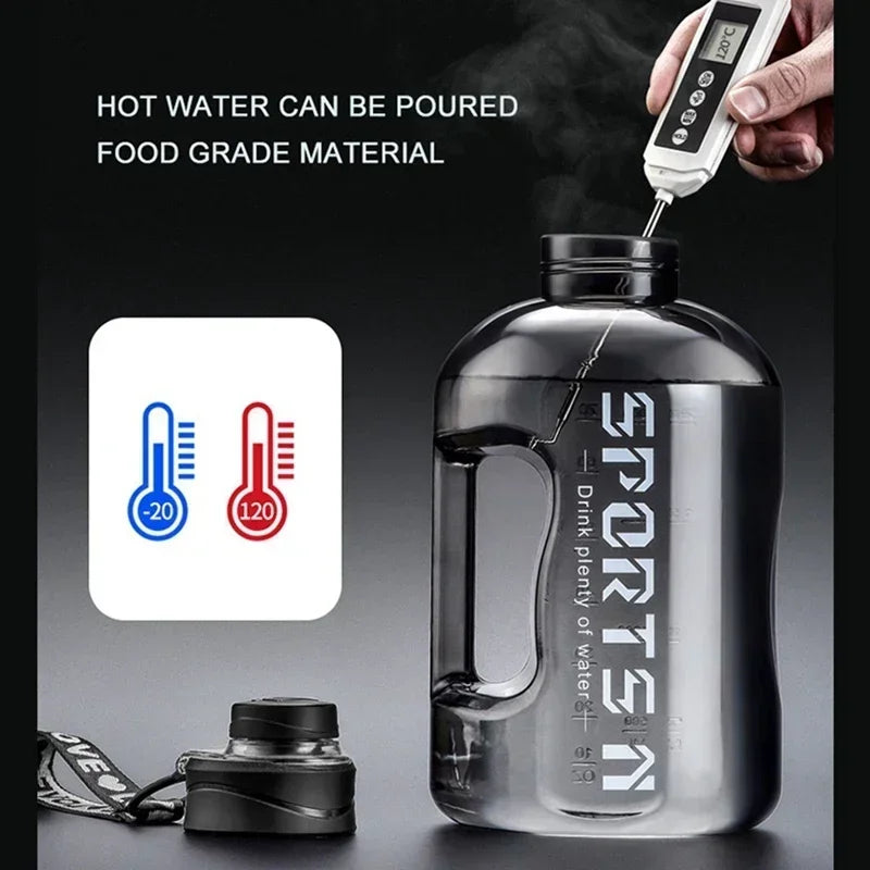 Large Capacity Sports Water Bottle – BPA-Free Tritan, 1.7L / 2.7L, for Gym, Cycling & Camping