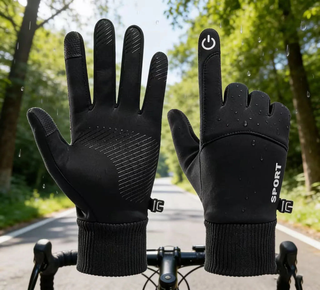 Winter Touchscreen Cycling Gloves – Waterproof, Fleece-Lined, Full Finger S/M-L/XL