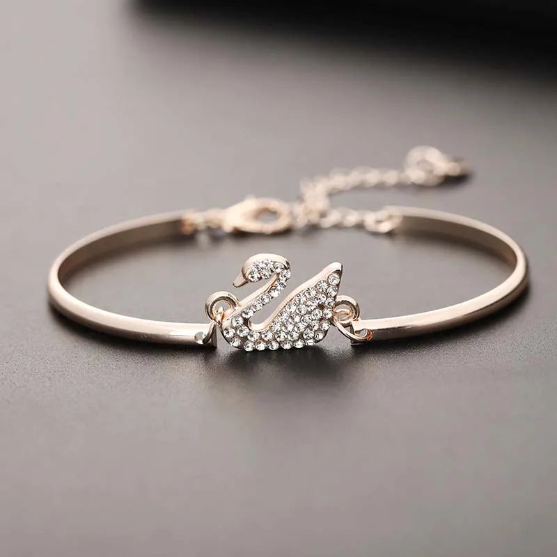 Zircon Charm Bracelet – Butterfly, Daisy & Evil Eye | Gold, Rose Gold & Silver | Women's Luxury Bangle