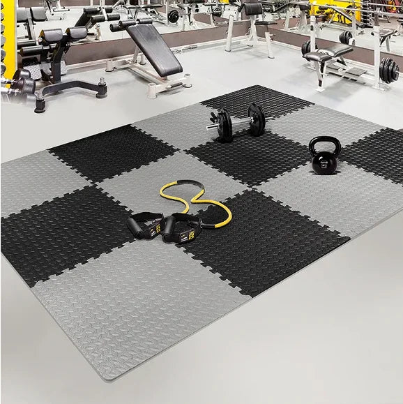 16-Piece EVA Foam Interlocking Gym Mat – Non-Slip, Waterproof Floor Tiles
