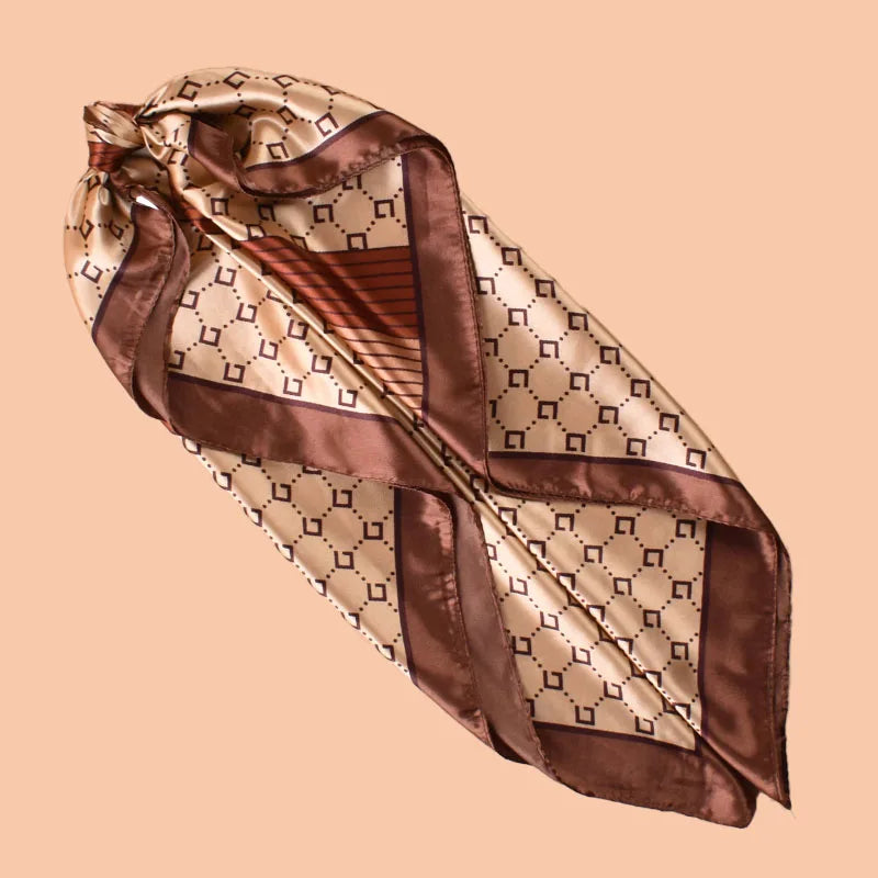 Satin Square Scarf – Versatile Headscarf, Hair Wrap & Beach Accessory for Women