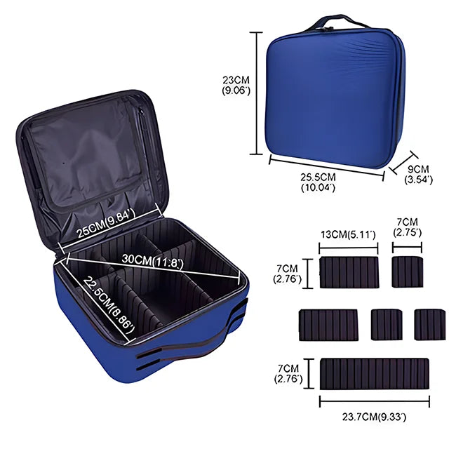 Women's Professional Makeup Bag – Waterproof Travel Cosmetic Case