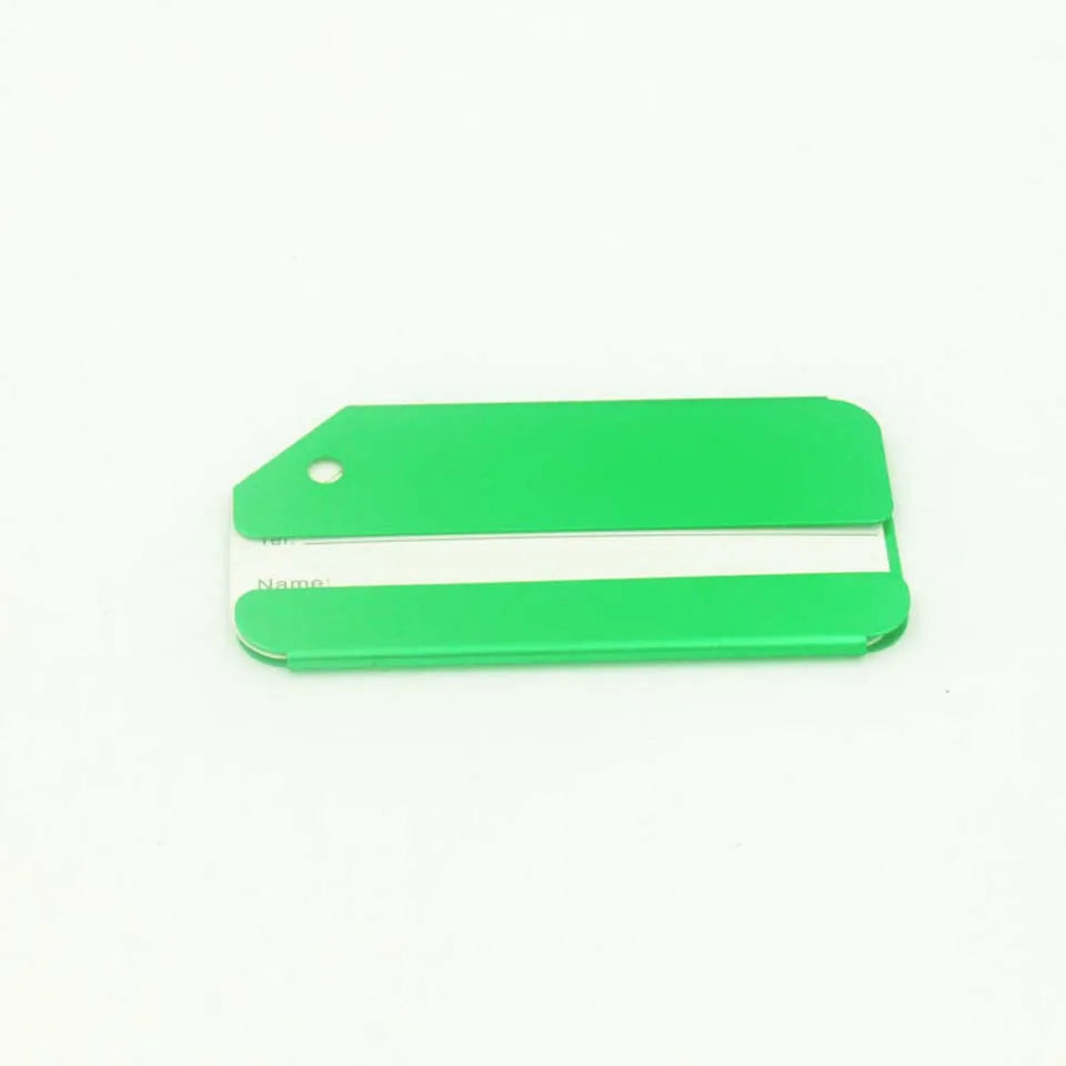 Aluminium Luggage Tags – Metal Suitcase ID Labels with Steel Loop