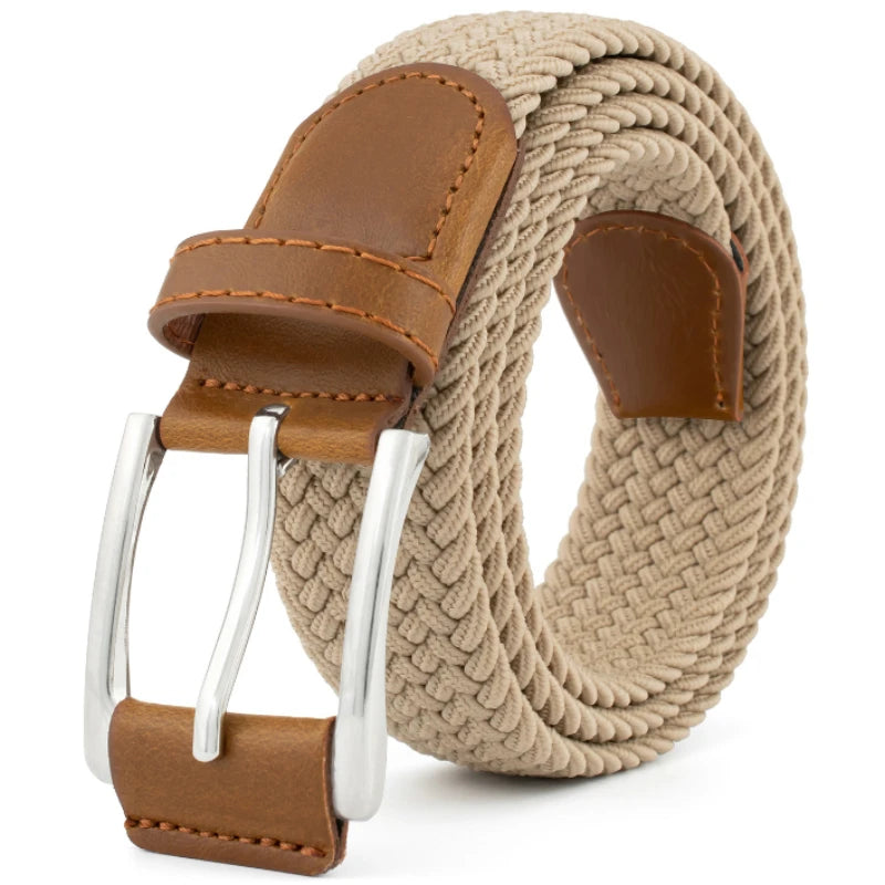 Stretch Woven Belt – Breathable Nylon Outdoor Belt with Alloy Pin Buckle for Men & Women