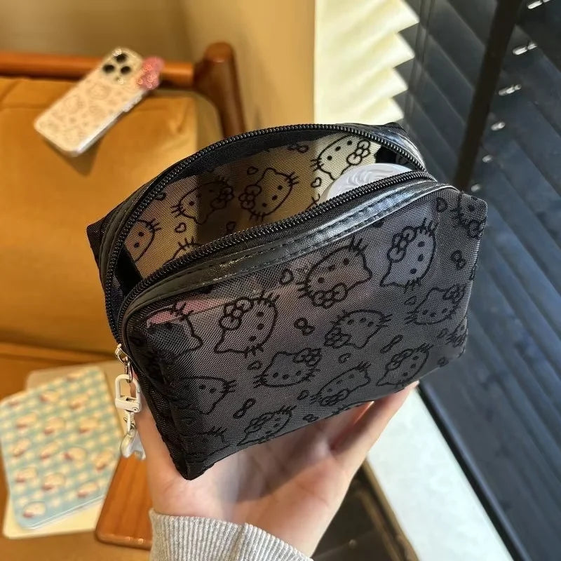 Mesh Makeup Bag – Portable Cosmetic Pouch & Travel Toiletry Organizer