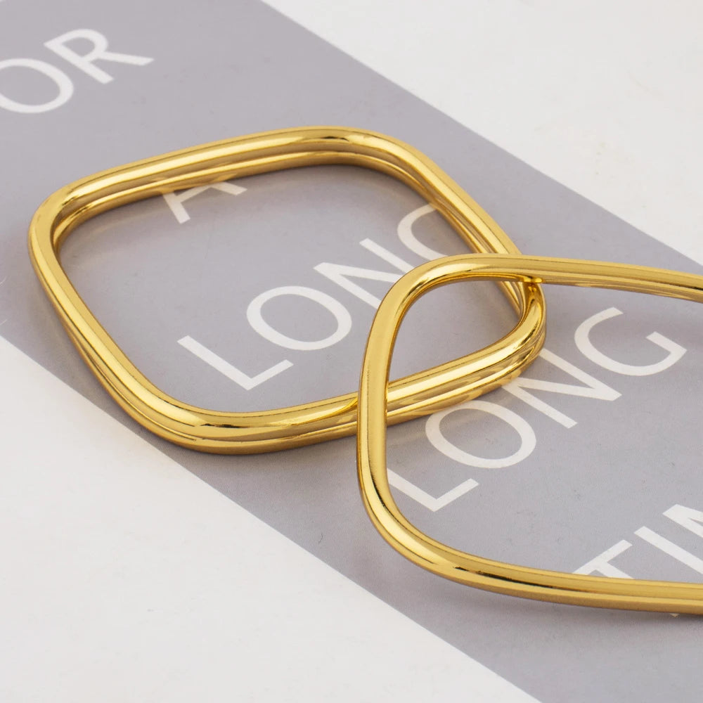 Gold Plated Steel Bangle Bracelet
