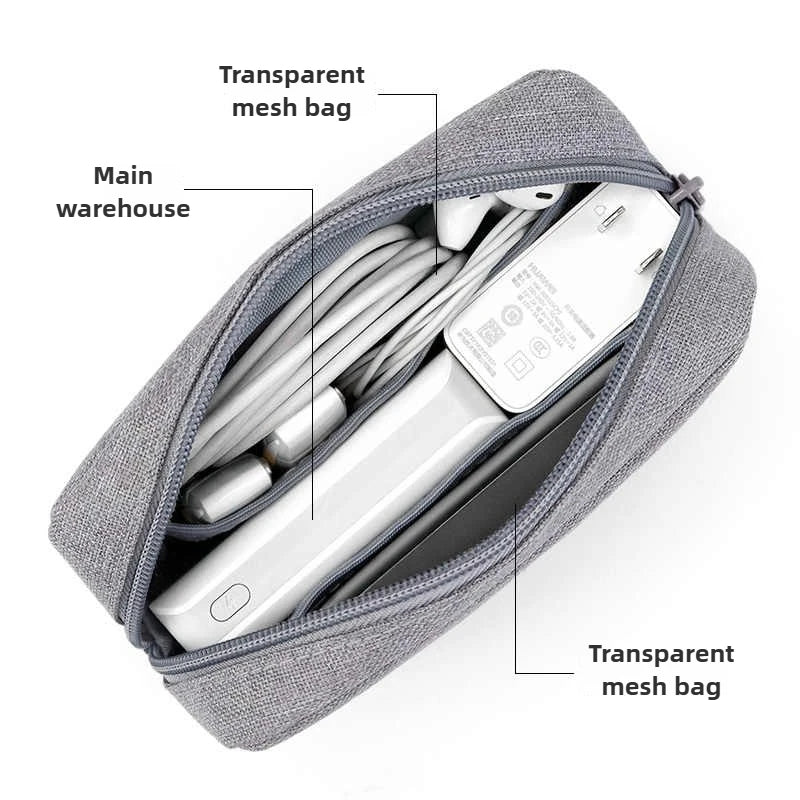 Waterproof Oxford Travel Storage Bag – Cable, Earphone & Gadget Organizer