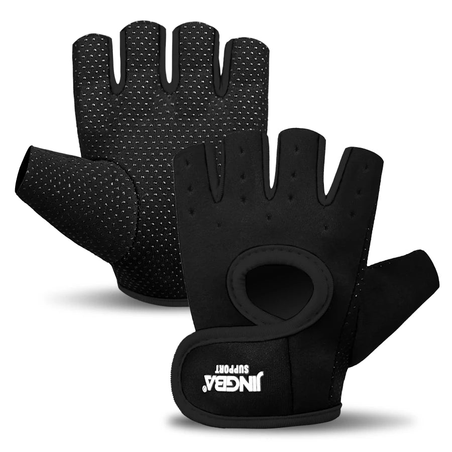 Breathable Gym Gloves – Knit Nylon, Weightlifting & Cycling, Unisex M-XL